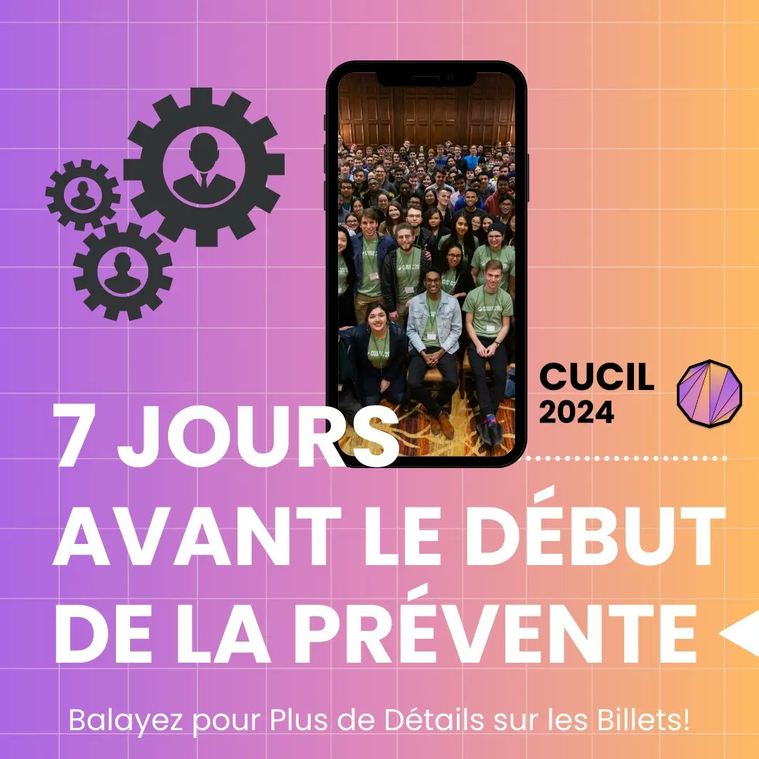 cusec's tweet image. 🎟️ 7 DAYS UNTIL CUSEC 24 PRE-SALE TICKET PORTAL OPENS 🎟️
----------
🎟️ 7 JOURS AVANT L&apos;OUVERTURE DU PORTAIL DE PRÉVENTE DES BILLETS POUR CUSEC 24 🎟️
#cusec2024 #CUCIL #softwareengineering #tech #Canada