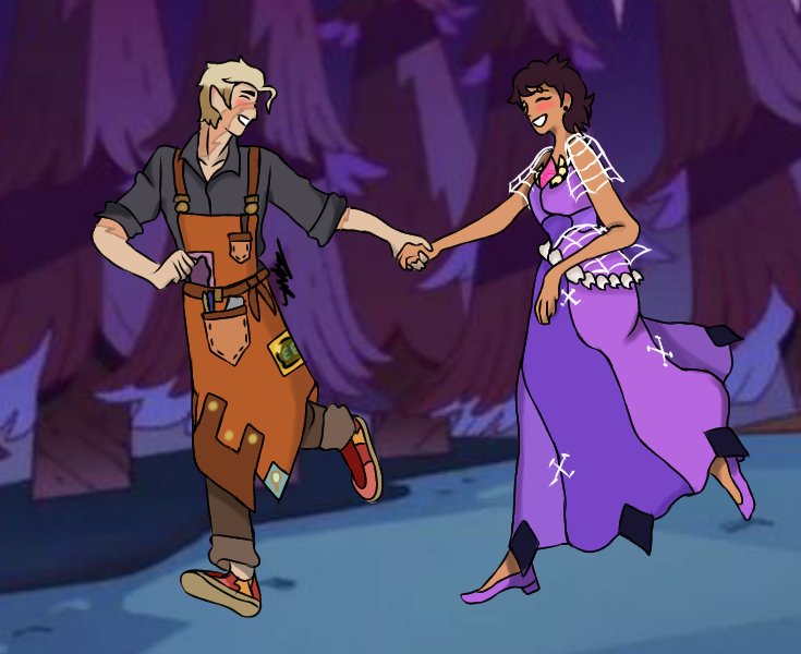 SunflowHamato's tweet photo. Day 5: Dancing 💜💛
#GoldenlightWeek2023 #lunter #hunter #luz #tohfanart https://t.co/RP9fi3l6wB