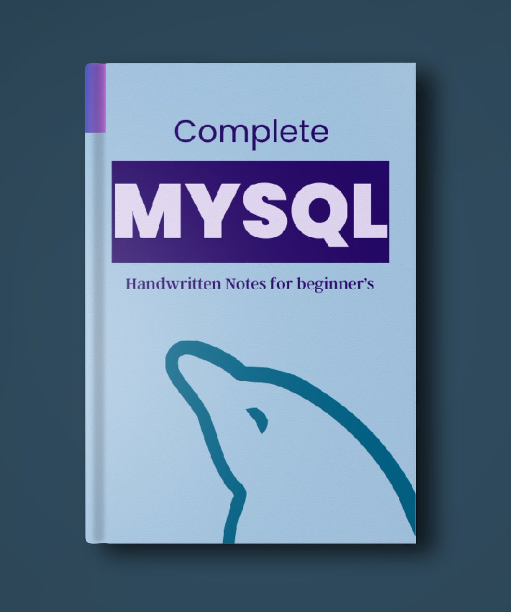 alifcoder's tweet image. Learning MySQL is so hard, But not easy to learn.
This book will learning MySQL easier
𝐖𝐨𝐫𝐭𝐡 $𝟐3, 𝐛𝐮𝐭 𝐟𝐫𝐞𝐞 𝐭𝐨𝐝𝐚𝐲!
You will get:
→ Roadmap to learn SQL
→ SQL Cheatsheet
To get it,
1. Like & Repost
2. Reply “send”
3. Follow me (so I can DM)