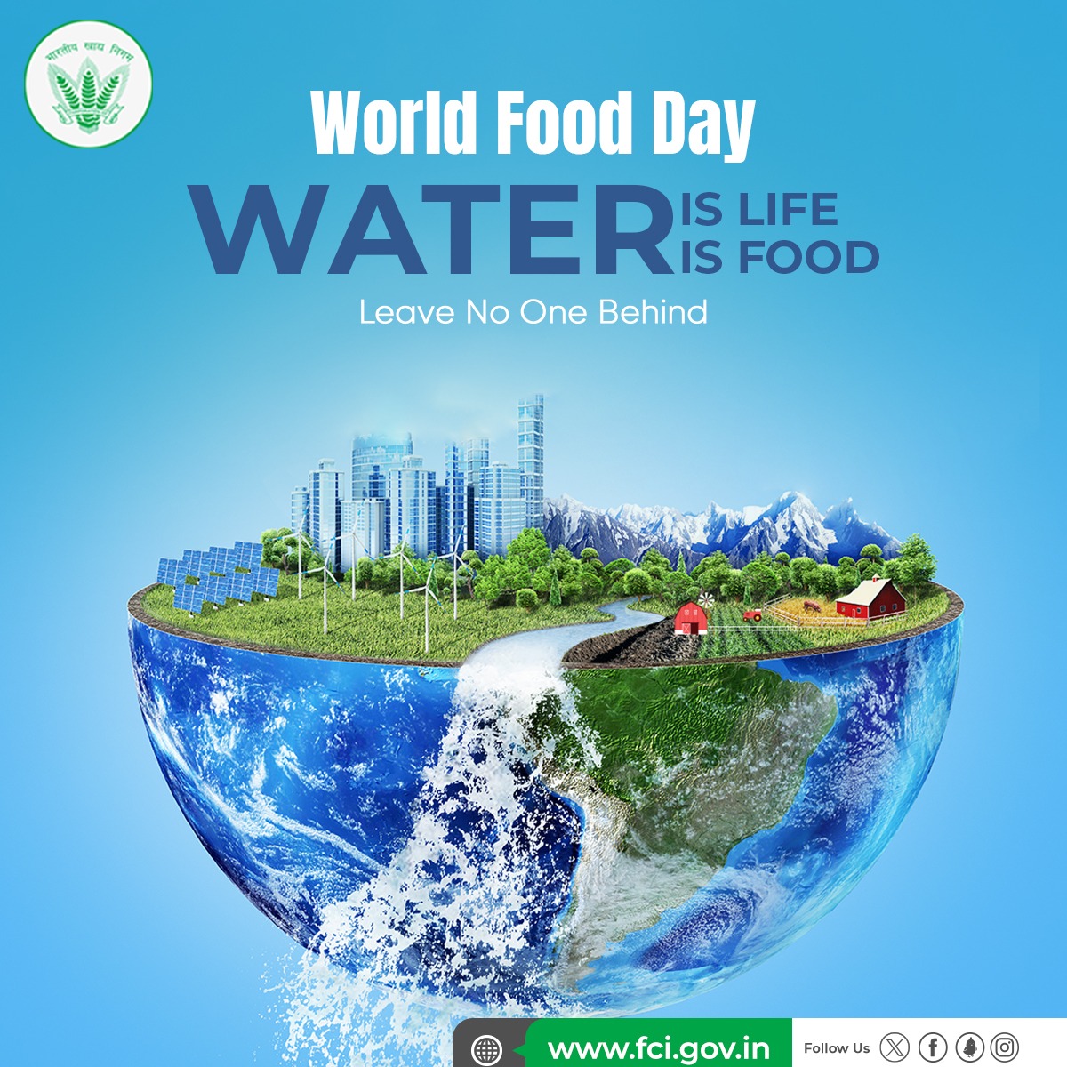 Let's take a step forward this World Food Day to conserve water, reduce food waste, and end global hunger.  #WorldFoodDay2023 #WaterAction  #SeedsOfChange