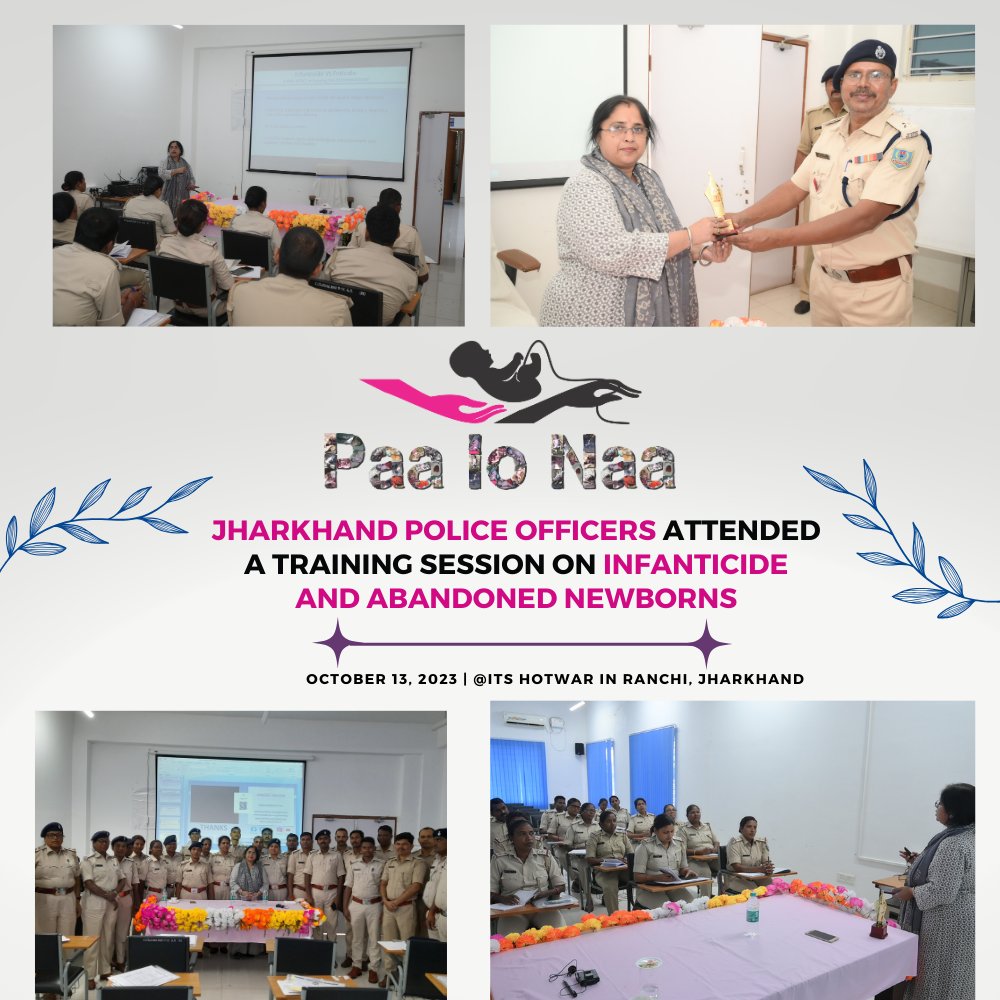 PAALONAA's tweet image. Training session for Jharkhand Police officers on Infanticide and Abandoned Newborns: On October 13, 2023, PaaLoNaa conducted a training workshop for Jharkhand Police officers.
Stay Connected:
bit.ly/48XvvTg
#infanticideinindia #endabandonment #JharkhandPolice