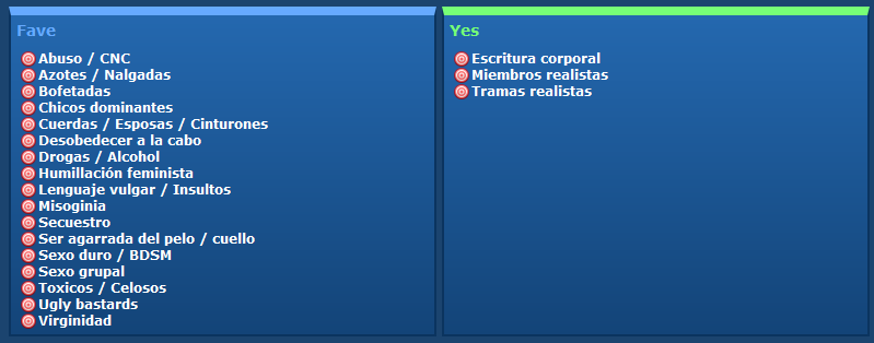 Fetiches favoritos
Mas detalle en: (f-list.net/c/ellielemon)