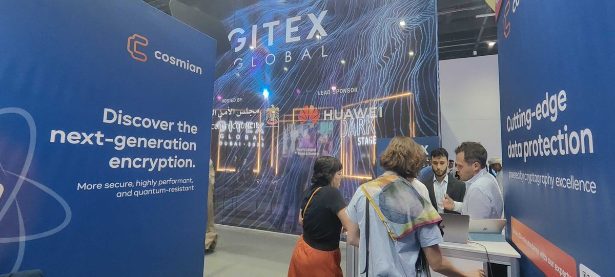 Cosmian (@cosmianofficial) on Twitter photo Cosmian is at <a href="/GITEX_GLOBAL/">GITEX GLOBAL</a>, the Largest Tech & Startup Show in the World 🚀
Discover what next-generation #Encryption, #ZeroTrust and #ConfidentialComputing means for your business 💵🔐
📍At the center at #Gitex23 #CyberValley, in front of the "DARK STAGE". (hall 23, D11) Cosmian is at <a href="/GITEX_GLOBAL/">GITEX GLOBAL</a>, the Largest Tech & Startup Show in the World 🚀
Discover what next-generation #Encryption, #ZeroTrust and #ConfidentialComputing means for your business 💵🔐
📍At the center at #Gitex23 #CyberValley, in front of the "DARK STAGE". (hall 23, D11)