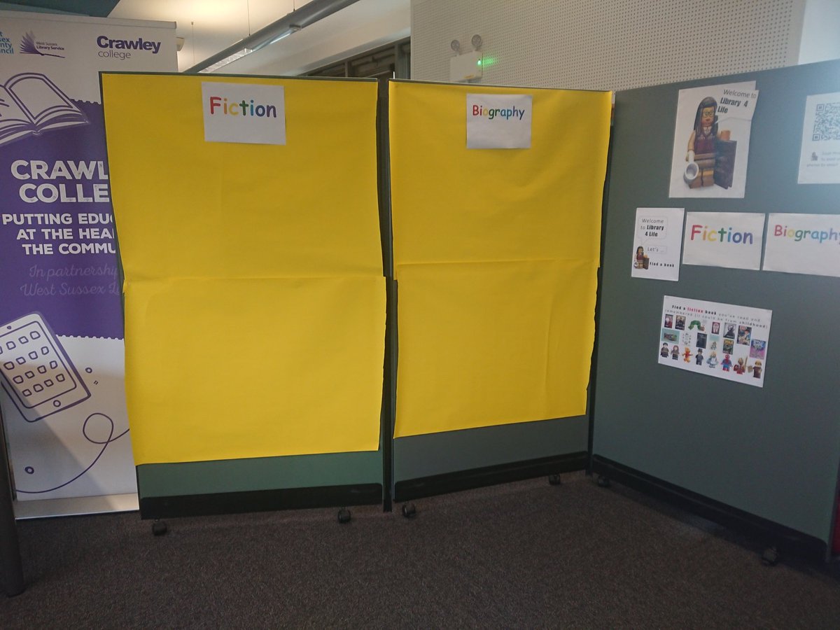 CCLibraryteam's tweet image. All set for our @CrawleyCollege #Library4Life Event with GCSE English. #changinglivesthroughlearning