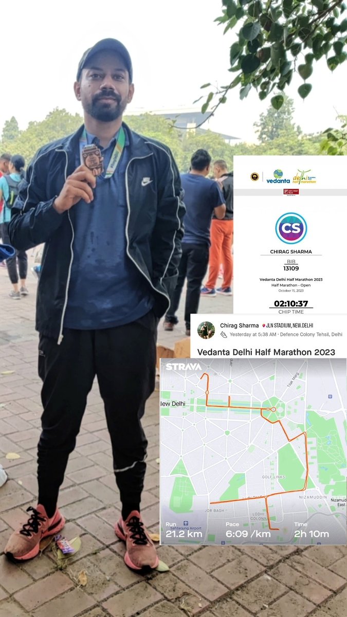 ChiragSharma_8's tweet image. "राह पकड़ तू एक चला चल, पा जाएगा मधुशाला"
Don't measure yourself against others; run to your own rhythm - finishing strong and injury-free.
#comebackrun at @DelhiHM_ a very well organised event @procamintl 

#runner #VedantaDHM23 #delhimarathon #endurance #running #india