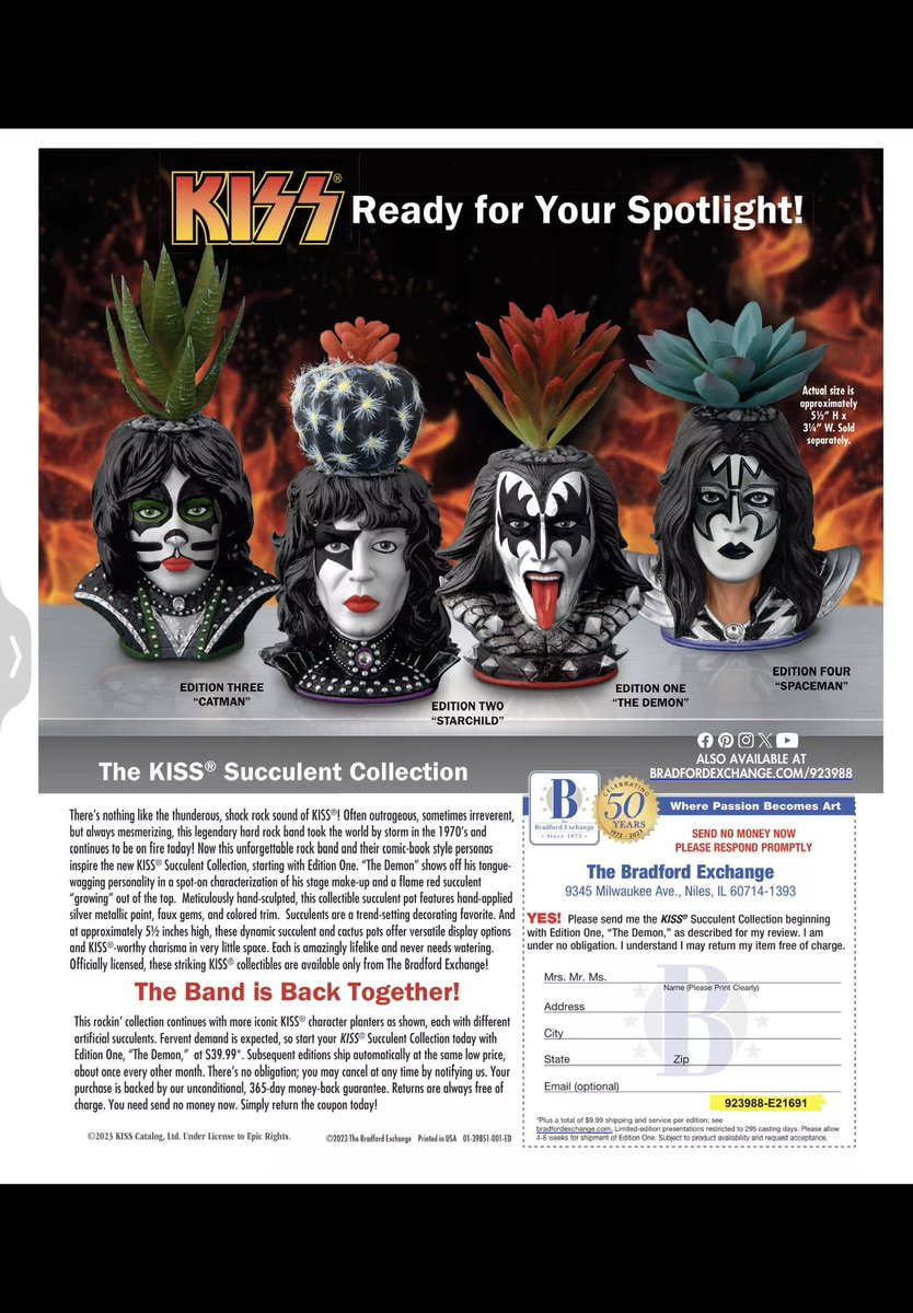 Nesvigen's tweet photo. Musikknytt! Rockeorkesteret Kiss er gjenforent, som offisiell sukkulent- og kaktus-kolleksjon! «Ready for your spotlight». Det er lite som sier Rock n’roll som egen, offisiell kaktussamling! https://t.co/BVNGOMVbA1