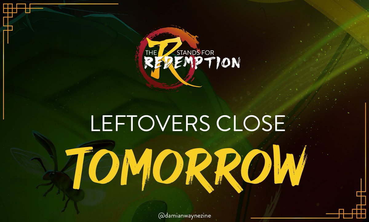 damianwaynezine's tweet photo. ONE DAY 🦇 left before Leftover Sales close TOMORROW!

Time is ticking ⏰​ Now is your last chance to grab our zine merchandise before we close shop!

Check us out one last time here: https://t.co/vJNZgGFTth 🛍️ https://t.co/BSWUxoMQs8
