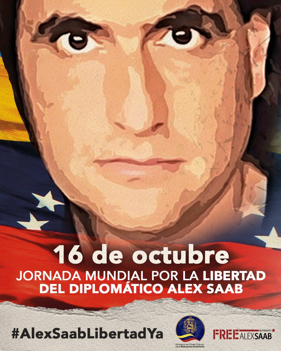 Encuentro en la Embajada de Venezuela en Francia en el marco de la jornada mundial por la libertad de Alex Saab. 11 Rue Copernic 75116, Paris #16Oct 18h00 #AlexSaabLibertadYa