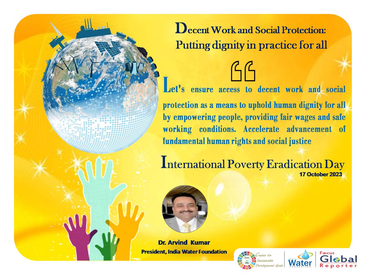 drarvindkumar1's tweet photo. #internationalpovertyeradicationday2023 #PovertyChallenge #povertyawarness #PovertyEradication #humanitarian #SDGs #TemporaryBasicIncome #EndPoverty #RecoverBetter #HumanDevelopment #GenerationEquality @PMOIndia @narendramodi @NITIAayog @nstomar @smritiirani @SmritiIraniOffc @PashupatiParas @gssjodhpur @AgriGoI @UNESCO @UNDP @shokonoda @COP28_UAE @MoHFW_INDIA @Secretary_MoHUA