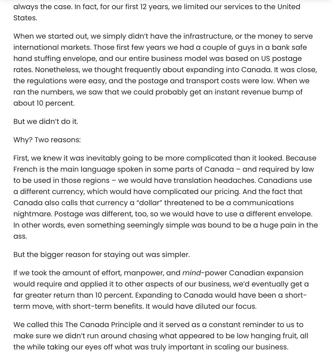 Sundeep Kumar (@sundeepkr) on Twitter photo <a href="/mbrandolph/">Marc Randolph</a> <a href="/StevesChirps/">Steve's Chirps</a> Love how well you explained your ‘Canada Principle’ here.
marcrandolph.com/the-canada-pri… <a href="/mbrandolph/">Marc Randolph</a> <a href="/StevesChirps/">Steve's Chirps</a> Love how well you explained your ‘Canada Principle’ here.
marcrandolph.com/the-canada-pri…