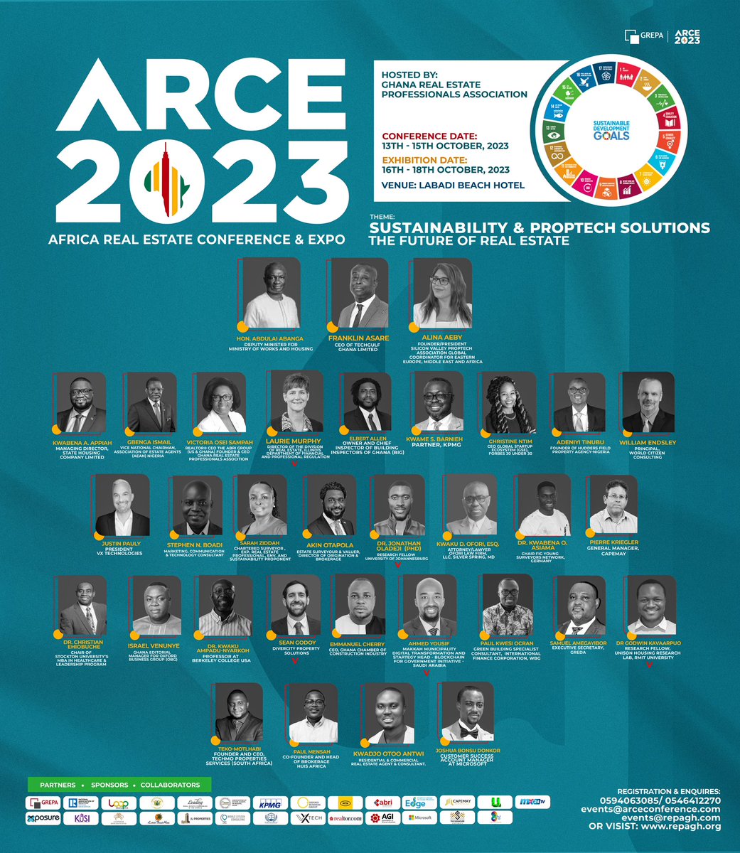 arceconference's tweet photo. FINALLY IT’S HERE!!!!

The ARCE2023 starts today. Join our conference from today the 13th of October to the 15th of October and let’s discuss the future of Real Estate in Africa. https://t.co/zsJd6PLZ3f