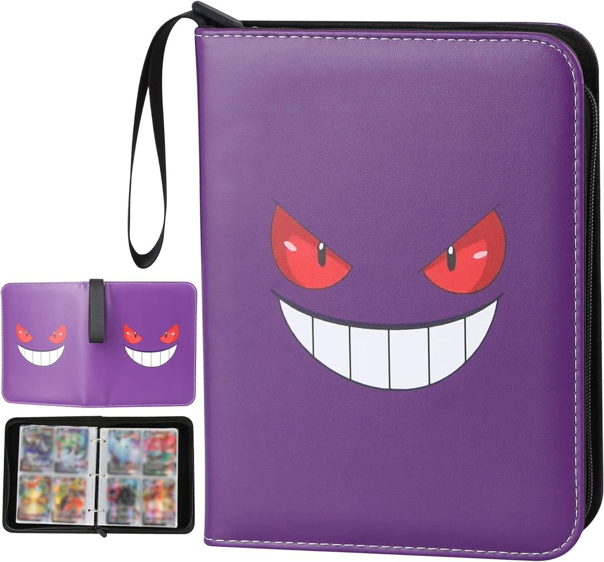 pokemon card binder gengar Amazon.com: Ultra Pro Zippered PRO Binder 9-Pocket Pokemon Elite Series  Gengar : Toys & Games main image 1