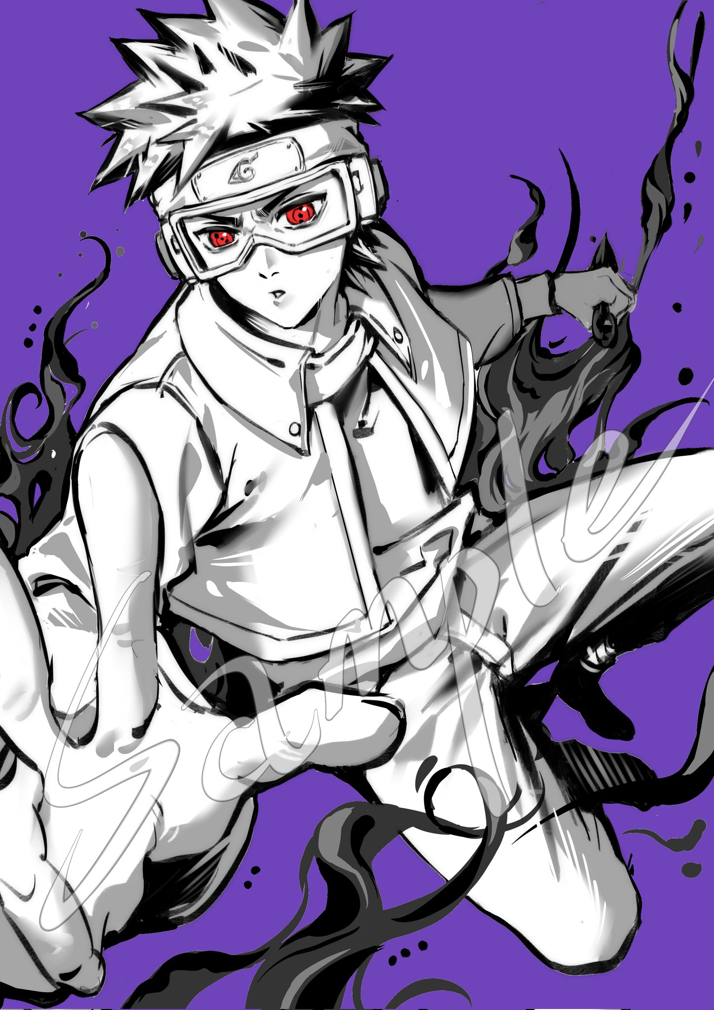 uchiha shisui (naruto and 1 more) drawn by momoyoru1