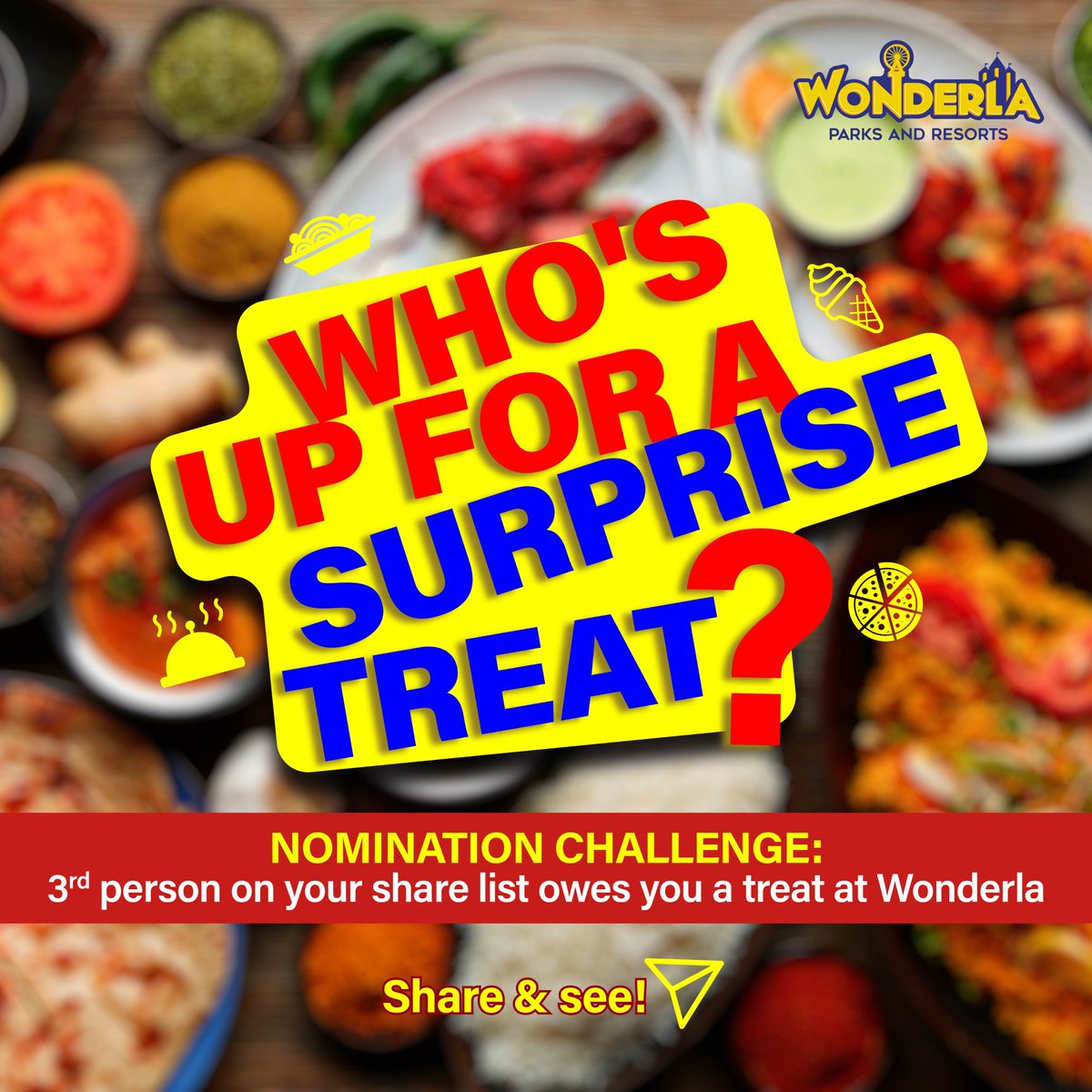 Wonder_La's tweet photo. Hey Wonderla Fam, we’re eager to know! 🍲🤔
Share away and let the fun begin! 🔖
.
.
.
.
.
#Wonderla #AmusementPark #WonderlaParksandResorts #WonderlaResort #Food #FoodDay #Cuisine #Chef #Treat #Fun #SundayBrunch #Brunch #Nominate #Share https://t.co/ByeY0ztyNW