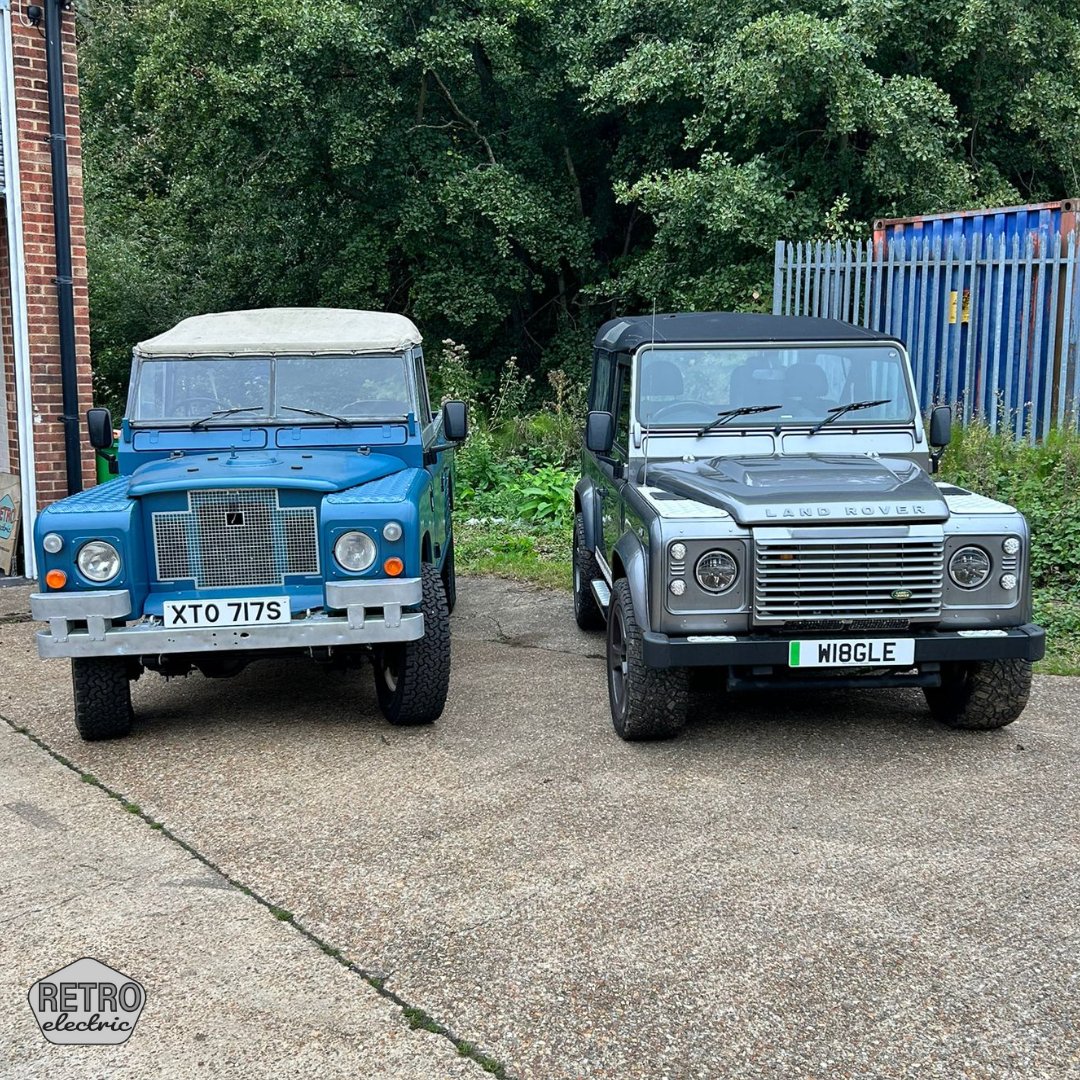 retroelectrics1's tweet photo. Our Series 3 and Defender electric conversions side-by-side and both looking terrific ⚡
#retroelectrics #landrover #landroverev #landroverseries3 #landroverdefender classiclandrover #offroader #landylife #classicev #classiccars #sustainability #electricconversion #ev https://t.co/NLXYZ5jiNm
