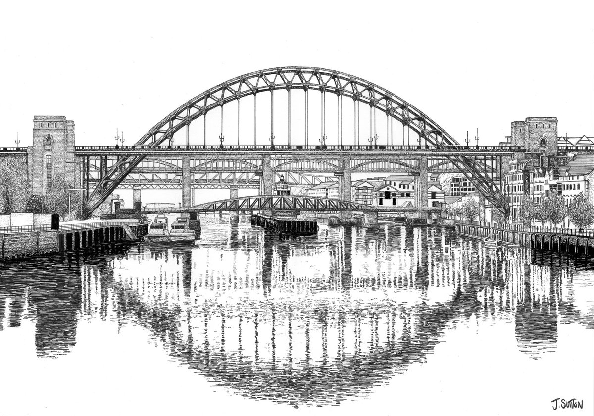 JackSuttonDraws's tweet photo. Tyne Bridge

I was asked to draw this in the same week as I had the pleasure of passing under the big beauty of the North. 

It took some amount of time but I bloody love it! 

🌉 ❤️ https://t.co/V197vDhvjw