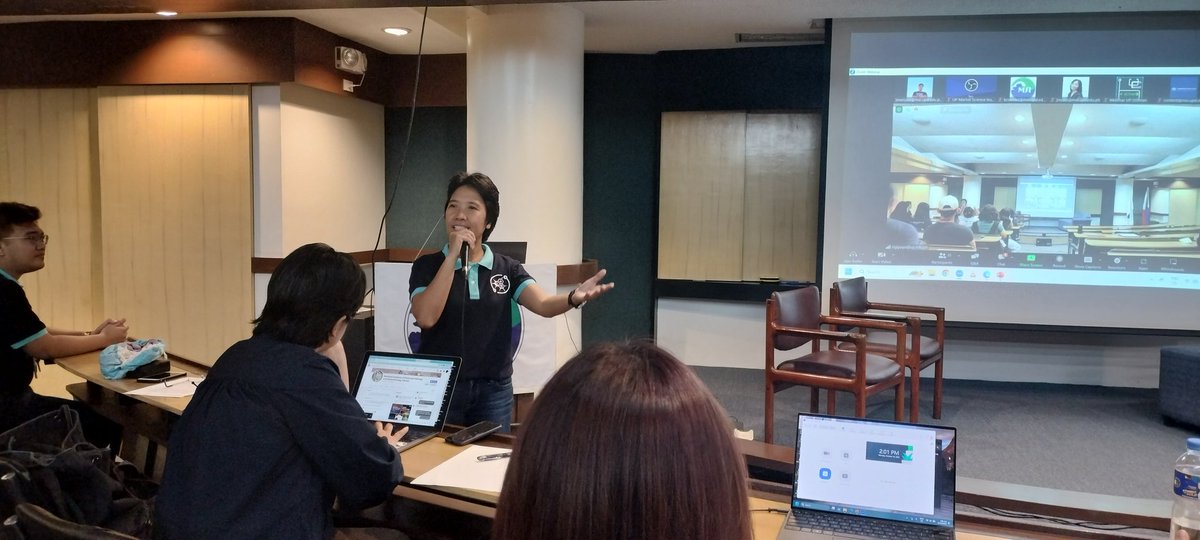 Following the singing of the national anthem, Dr. Irene Rodriguez of <a href="/msi_ibrlab/">Inorganic Biogeochem & Biotech Research Laboratory</a> gives the opening remarks.