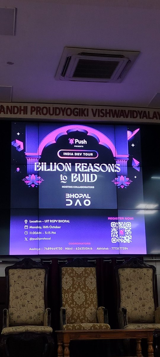 rahulkarda2002's tweet image. Excited for learning new things and networking at #BillionReasonsToBuild event by @pushprotocol. 

Thanks to @Bhopal_DAO 

#brb #web3 #networking