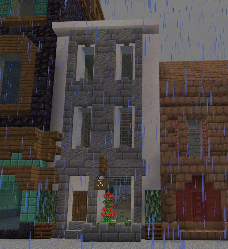 CaffeinatedOwl7's tweet photo. The book shop is now finished and open for buisness, @Dynasty_SMP1 #minecraft #minecraftbuild #minecraftbook #minecraftshop #minecraftsmp #minecraftbedrock https://t.co/CeOuIaSOzl