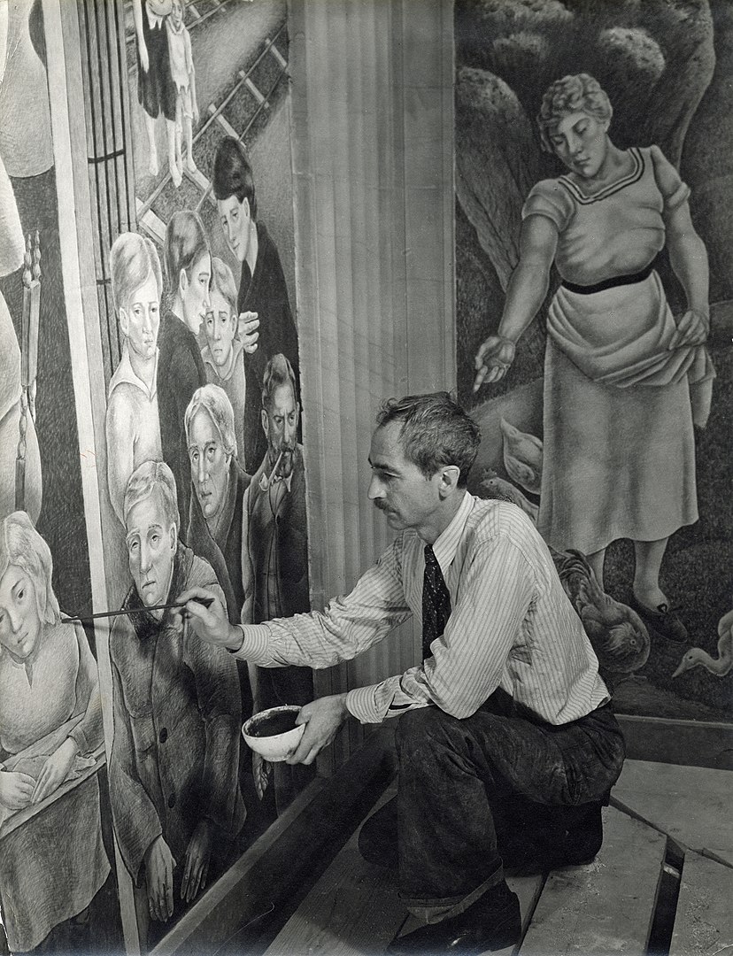 LRonLacy's tweet photo. #OTD in 1934
👇🧵
#FDR's Treasury Secretary, #HenryMorgenthau, Jr., creates the #TreasurySection of Painting and Sculpture (later 'of Fine Arts') “to secure for the Government the best art which this country is capable of producing, with merit as the only test.”
👉ALT https://t.co/eWySSeF1z6