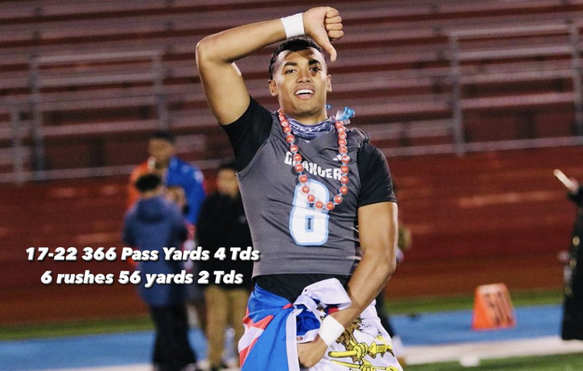 Mori suesue (@morisuesue) on Twitter photo WEEK 10 ✔️
17-22 366 Pass Yards 4 Tds
6 rushes 56 yards 2 Tds
<a href="/CarsonSuesue1/">Carson Su’esu’e</a> 🇦🇸🇲🇽
C/O 2024 QB 6’5 210lbs
Granger HS(UT)
<a href="/granger_lancers/">Granger High School Football</a> <a href="/Coach_Pala/">Pala Vaitu'u</a> <a href="/BYUFBRecruiting/">BYU Football Recruiting</a>
#PALA #MaynePerformance #OFFA #MLUYFI #GHOUSE WEEK 10 ✔️
17-22 366 Pass Yards 4 Tds
6 rushes 56 yards 2 Tds
<a href="/CarsonSuesue1/">Carson Su’esu’e</a> 🇦🇸🇲🇽
C/O 2024 QB 6’5 210lbs
Granger HS(UT)
<a href="/granger_lancers/">Granger High School Football</a> <a href="/Coach_Pala/">Pala Vaitu'u</a> <a href="/BYUFBRecruiting/">BYU Football Recruiting</a>
#PALA #MaynePerformance #OFFA #MLUYFI #GHOUSE
