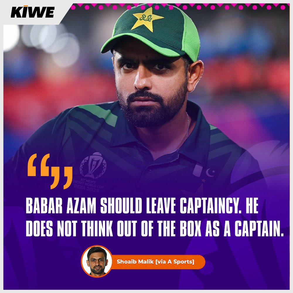 Kiwe_India's tweet photo. Shoaib Malik on Babar Azam 

Download the KiWE app from https://t.co/vPKVCy6JdO 

#babarazam𓃵 #kiwe #cricket #cricketlovers #cricketfans https://t.co/V14SV44tec