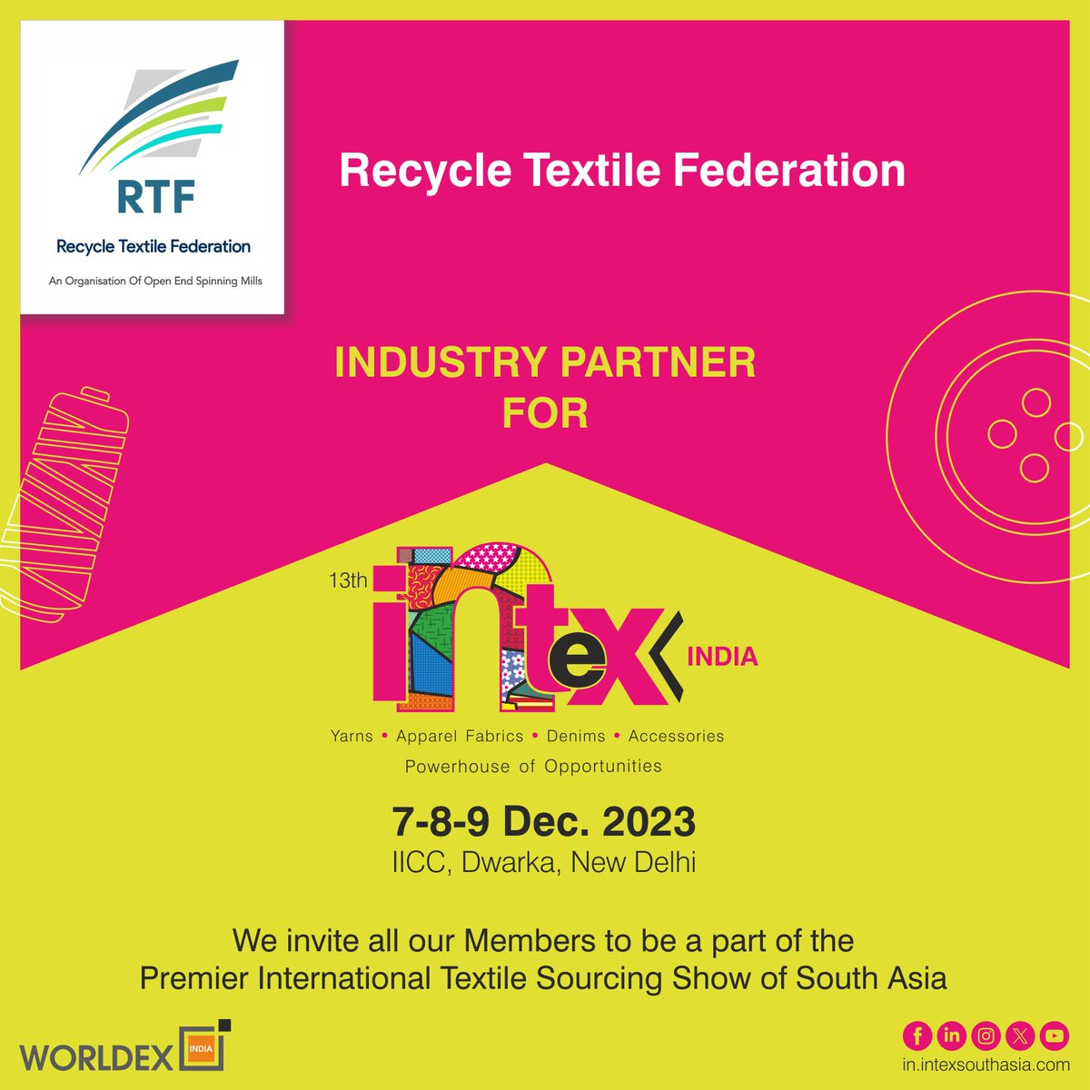 intexfair's tweet photo. Intex is pleased and honoured to have them onboard as our industry partner.

🌐 Pre-register now to attend: https://t.co/ameS7lDsXc
☎️ For more information, contact: Zahir Merchant +91 9820028359
@CITIindia_com @TNFMA1 @TirupurExporter https://t.co/cKMTuQGcq4