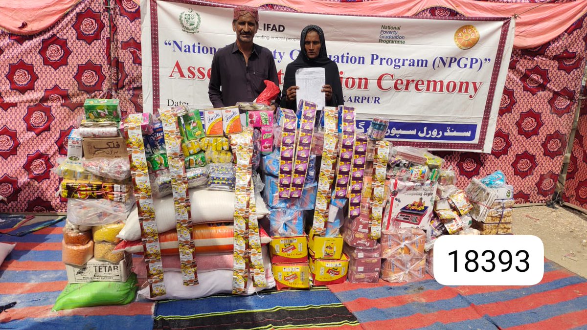 SRSO_Official's tweet photo. The distribution of 50 tangible productive assets- grocery shop items under the @npgppk-a flagship program of #MoPASS- #GoP &amp; @IFAD by #SRSO in dist #Shikarpur. It aimed to assist the ultra-poor and very poor #BISP families in graduating out of poverty on a sustainable basis. https://t.co/uatdF1eZ88
