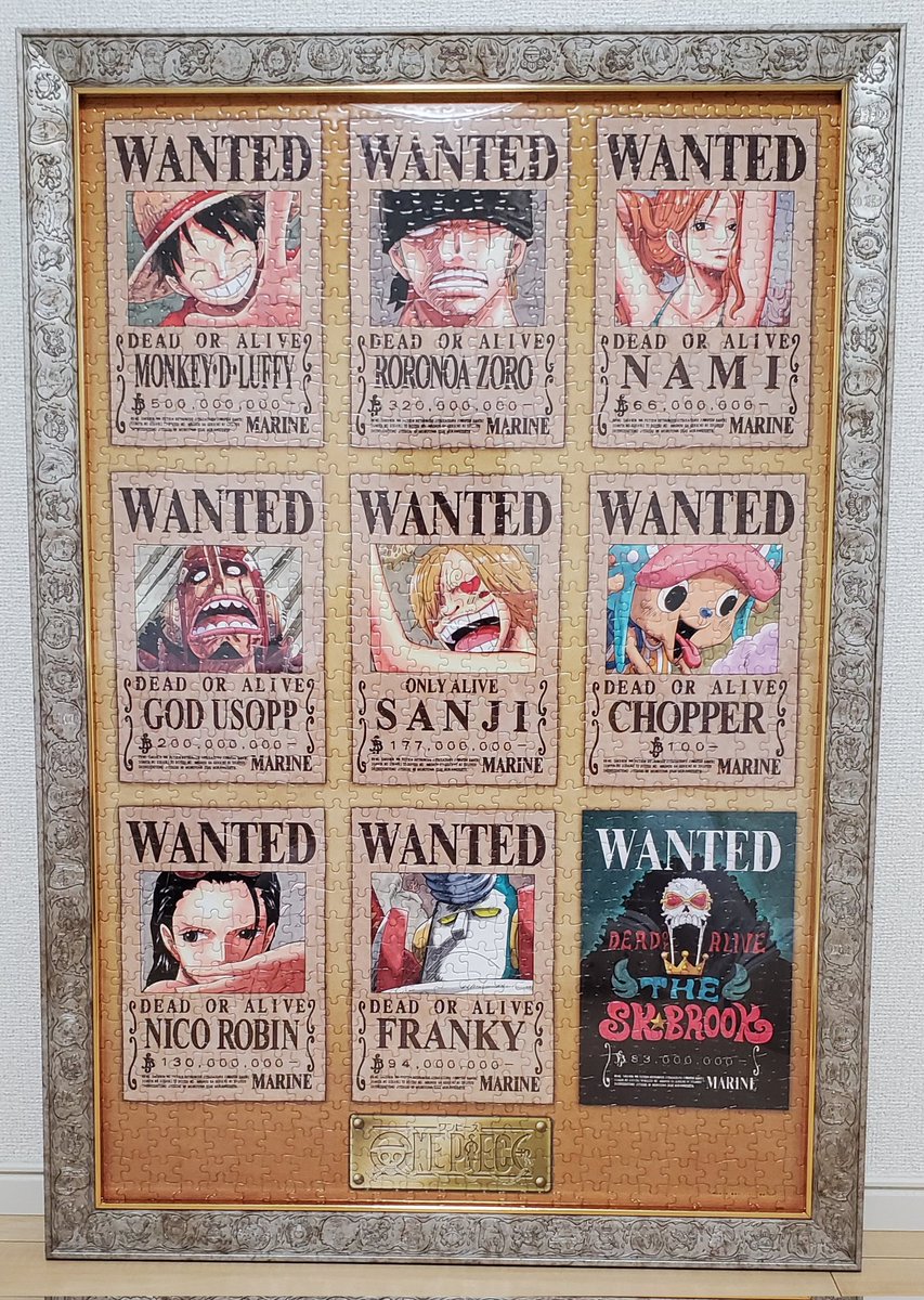 sugi_puzzle's tweet photo. 【ONE PIECE】麦わらの一味の手配書ポスターパズルが完成しました！
Netflixの実写ONE PIECE観ました？面白かったですよね✨
#ジグゾーパズル
#ONEPIECE 
#ワンピース
#アニメ https://t.co/pOaEr5yizG