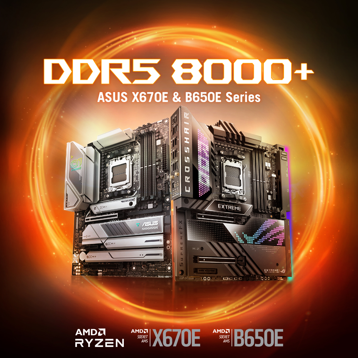 asusrogph's tweet photo. Buckle up gamers!💥🚀
Our ASUS X670E & B650E mobos redefine speed with mind-blowing DDR5 performance of 8000+ MT/s! Talk about speed and reliability. 😎💪🏼
Find out more: https://t.co/lNVZDIqPFb
#ROGX670E #StrixB650E https://t.co/cQxrSxNCsL