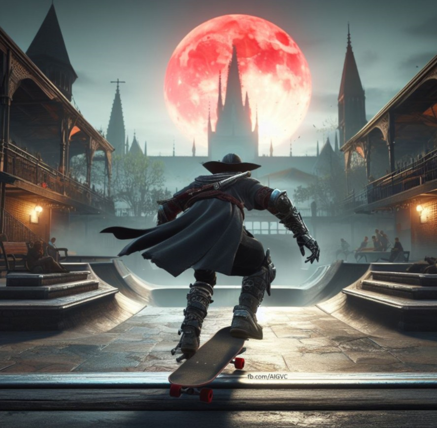 AIGenGames's tweet photo. Title: Bloodborne Skate
Genre: Sports, RPG
Platform: Sony Playstation 5
Releases in 2025 https://t.co/NuEdZyx6tI