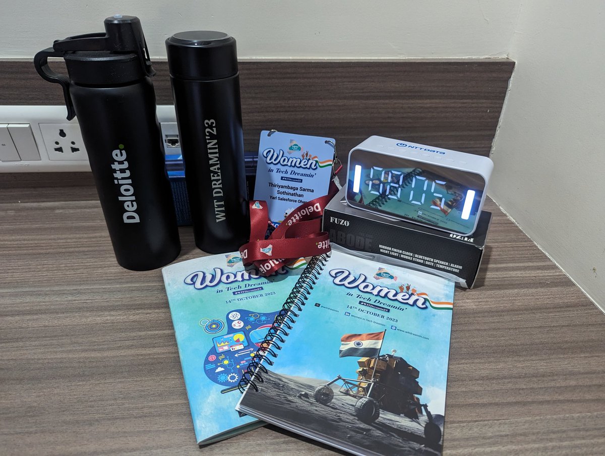 Swags from <a href="/witdreamin/">Women In Tech Dreamin'</a> 🤩🤩🥰🥰🥰
#Salesforce #Swags #WitDreamin23