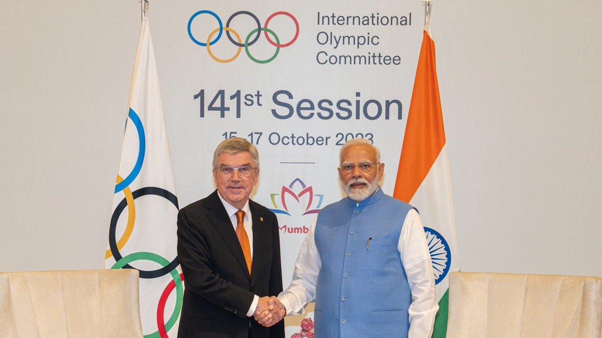 kannandelhi's tweet image. PM Narendra Modi at the IOC session. For the world's largest democracy head to be present  with IOC Prez Thomas Bach says a lot. This is in Mumbai. 

As an Indian I hope India can be a big player in the Olympic Movement.
@WeAreTeamIndia

@iocmedia #NarendraModi #IOCSession