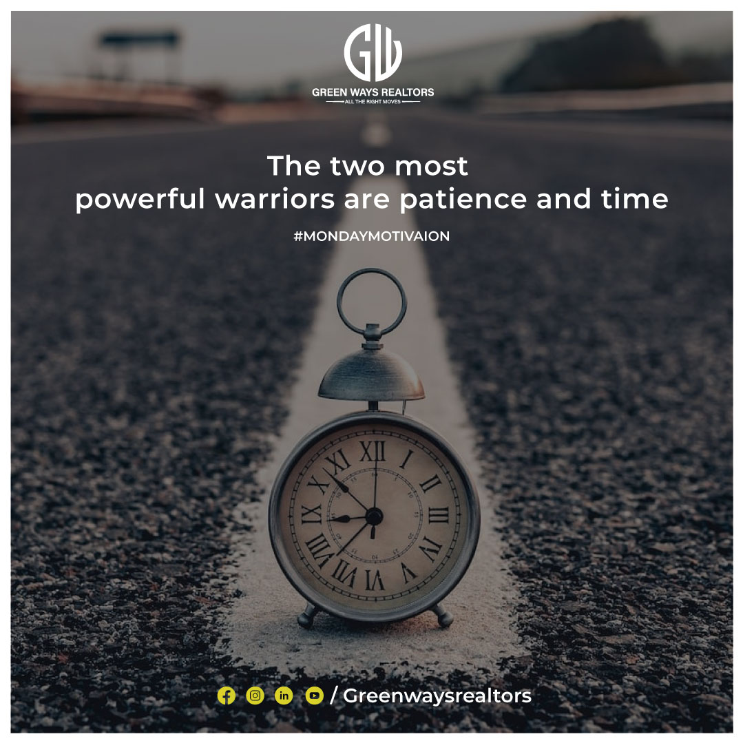 MONDAY MOTIVATION!
'The two most powerful warriors are patience and time'
#pakistani #world #motivationmonday #motivation #islamabad #Palestine #greenwaysrealtors