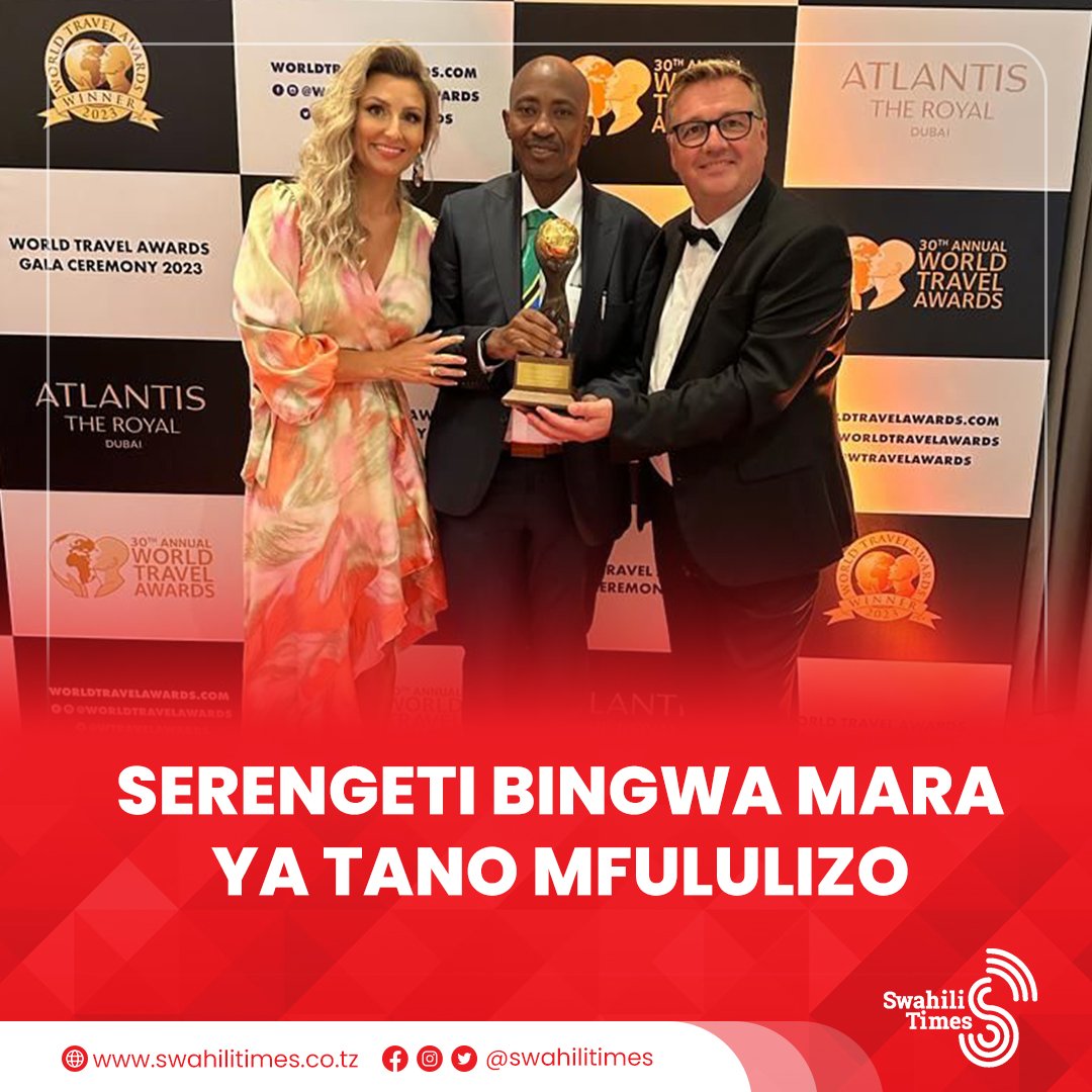 swahilitimes's tweet image. Hifadhi ya Taifa Serengeti imeshinda tuzo ya Hifadhi Bora Afrika kwa mwaka 2023 ikiwa ni mara ya tano mfululizo, ikizishinda hifadhi shindani kutoka Botswana, Namibia, Uganda, Afrika Kusini na Kenya.

Tuzo hiyo imetolewa na ‘World Travel Awards’ na kupokelewa na Mkuu wa Kanda ya…