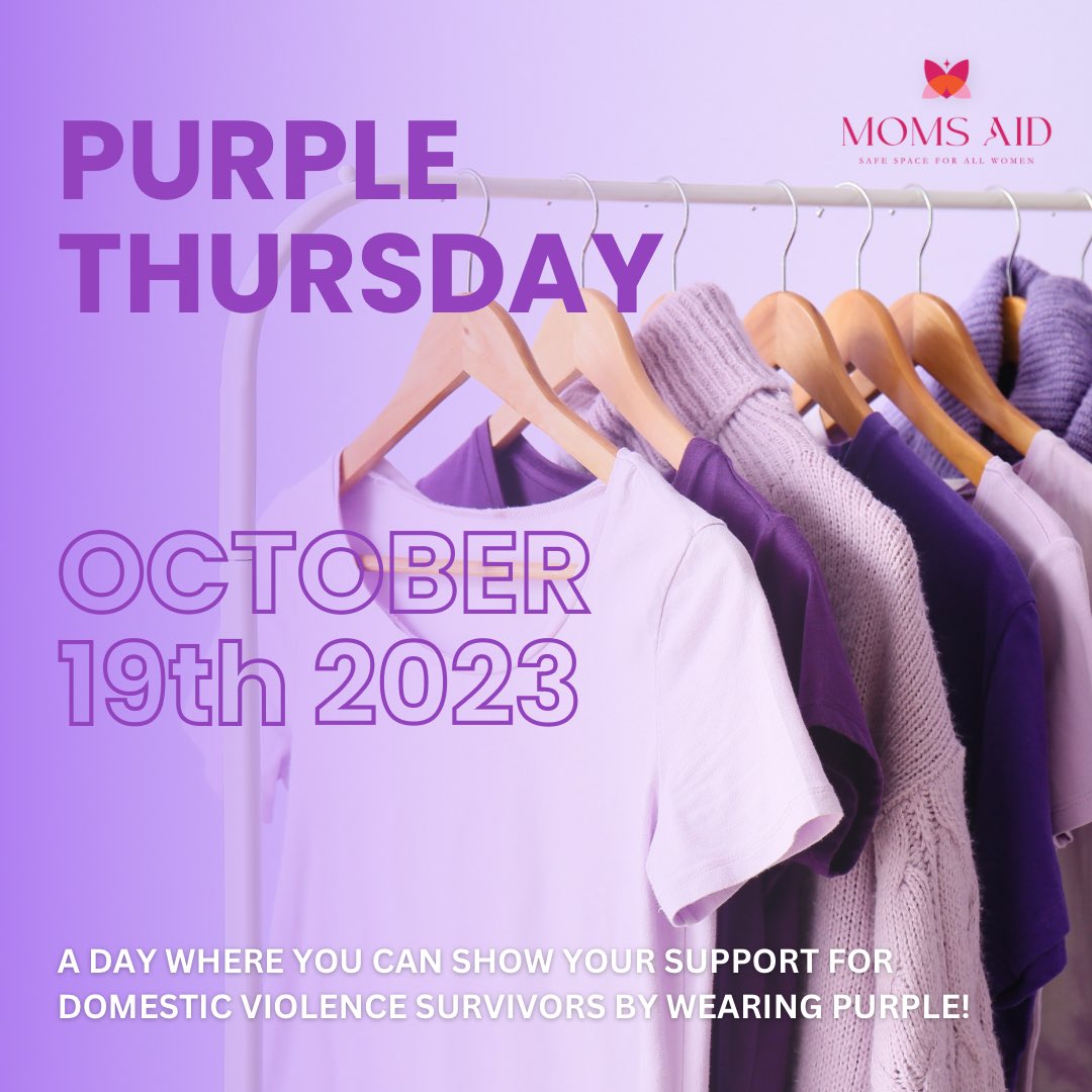 Join us this Thursday in wearing purple to stand with survivors of domestic violence. 💜

Nominate someone or a special place to spread awareness and support. 💪 

#DVAM #PurpleThursday #SupportSurvivors