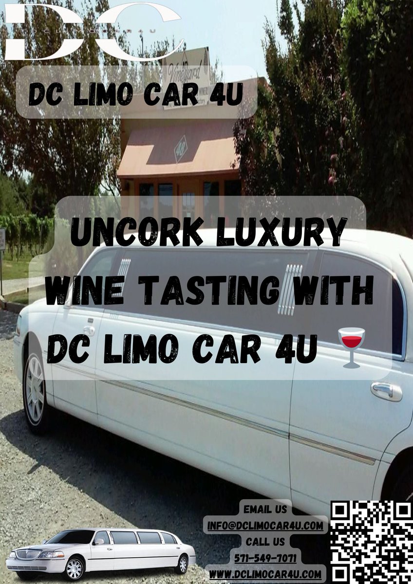 DclimoC's tweet image. Uncork Luxury: Wine Tasting with DC Limo Car 4U 🍷
Explore the finest wineries in style with DC Limo Car 4U!  Book your wine tasting adventure now! #WineTasting #LuxuryTravel #DCLimo #dclimocar4u