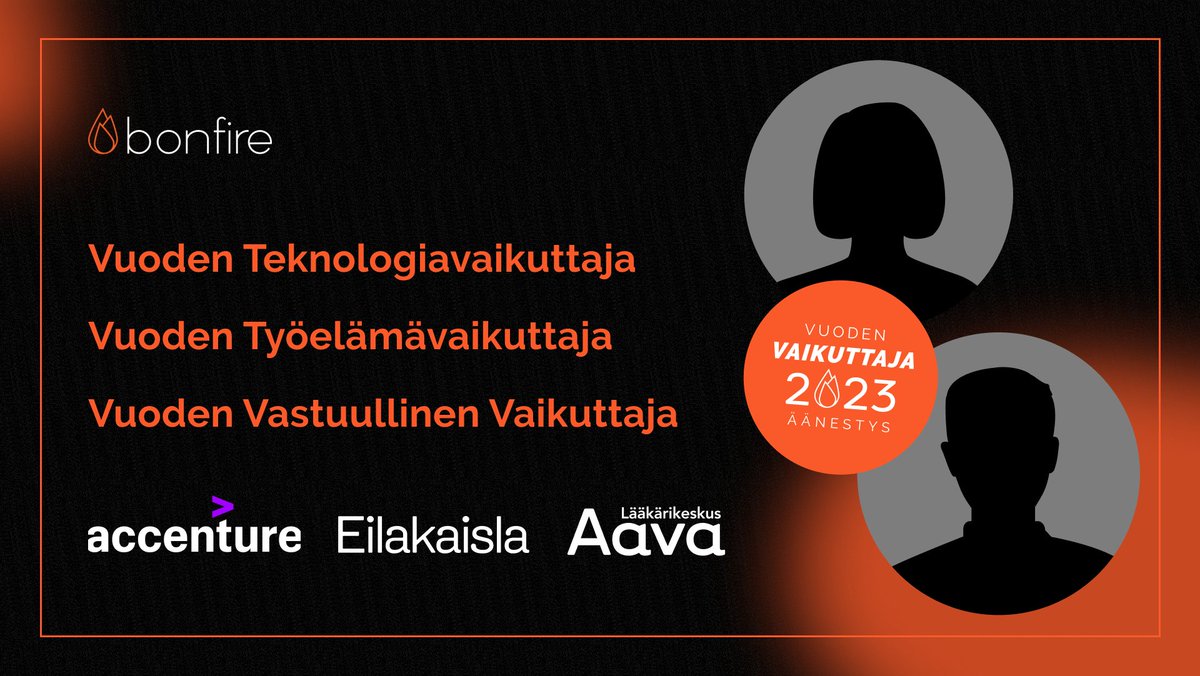 Vuoden Vaikuttajien 2023 -äänestys avoinna! 

Kuka ansaitsee tunnustuksen oman alansa merkittävimpänä keskustelijana? 

Anna äänesi täällä: bonfire.fi

#vuodenvaikuttaja2023 #ajatusjohtajat