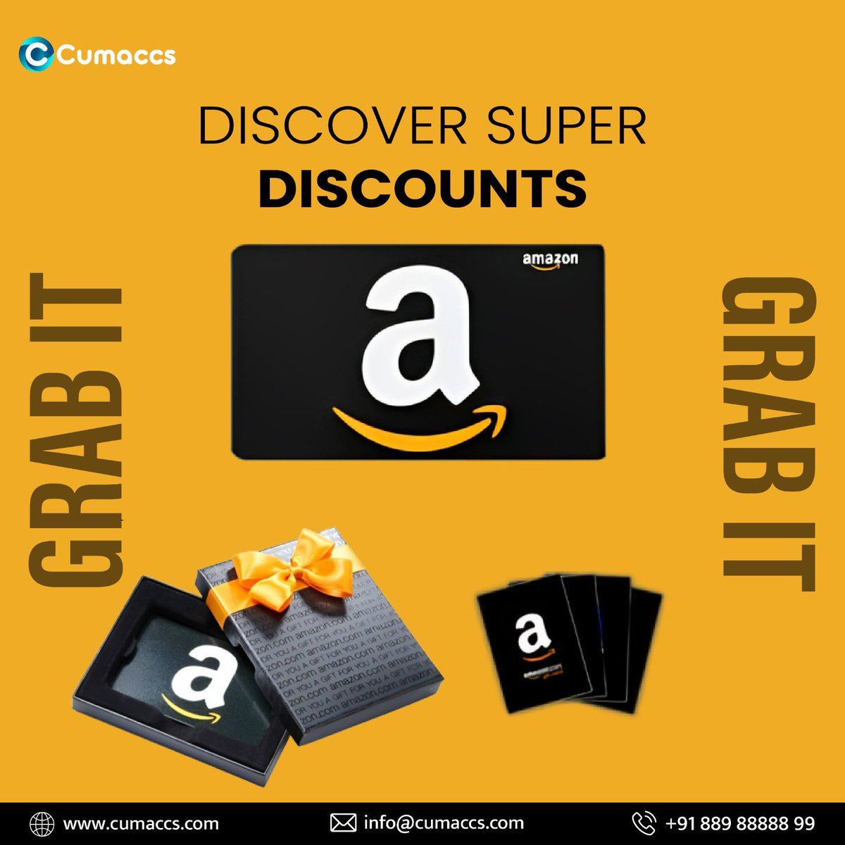 cumaccs's tweet image. Unlock Unbeatable Savings: Amazon Shopping Vouchers at Super Discounts! 
The Perfect Corporate Gift for Every Occasion.

For corporate orders:
Mail us at info@cumaccs.com

#corporategifts #corporategifting  #giftingsolutions #rewardsandrecognition #festivegifting #procurement