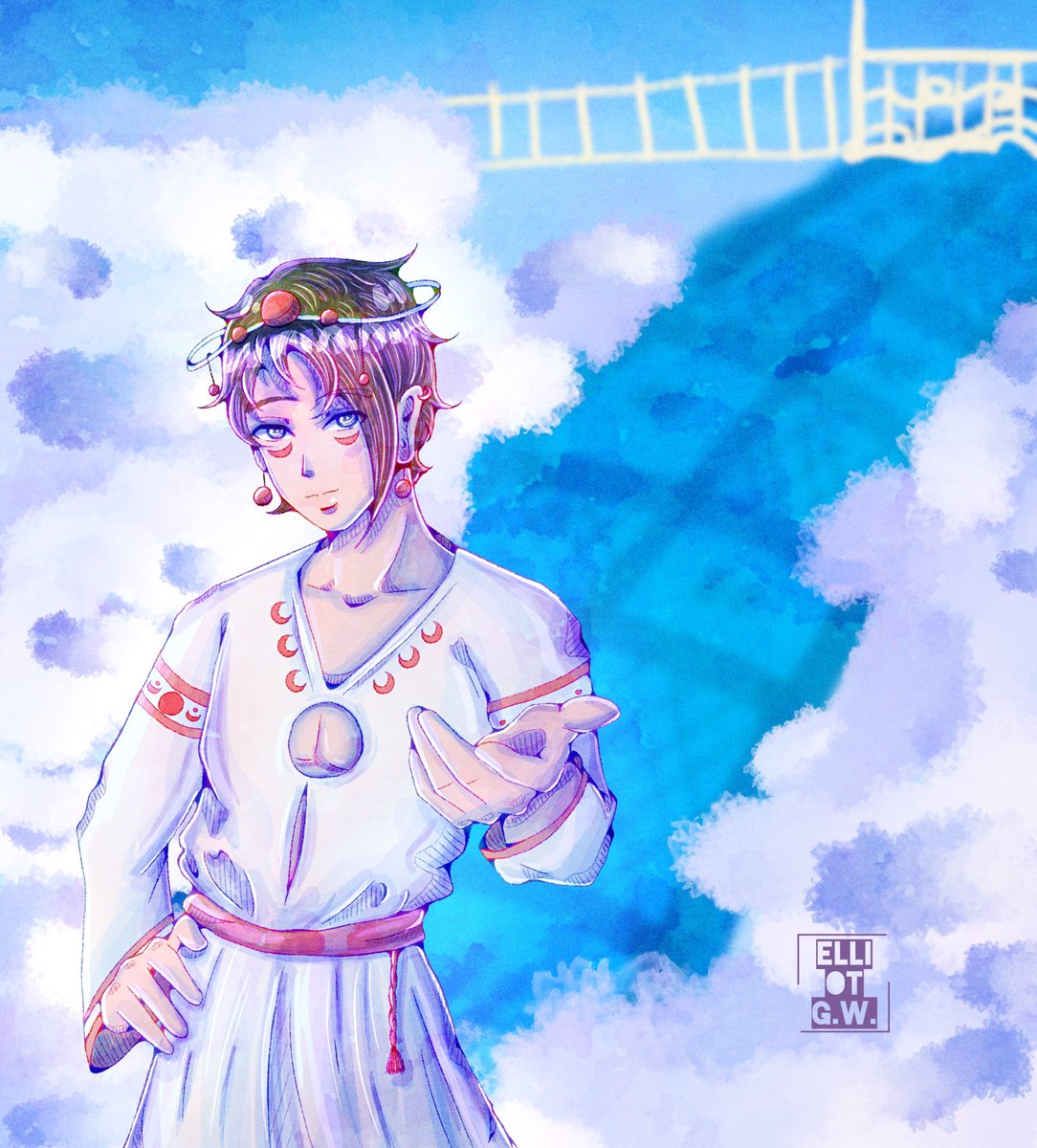 Elliot__GW's tweet photo. 🍁🌿 #inktober2023 Day 14 &amp; 15 🌿🍁
Celestial and Demon 
.
#Inktober #ArtistOnX #ibisPaintX #AnimeArt #digitalart #OC_tober2023 
#originalcharacter https://t.co/VHJc98PQxd