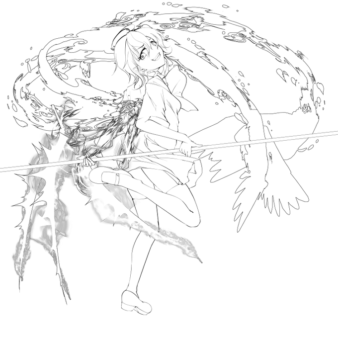 ぬえちゃん線画
羽の色塗るのめっちゃめんどくさそうで
今からめんどくさくなってきてる 