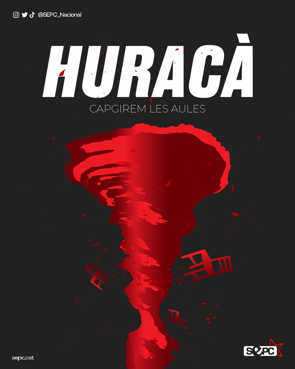 🌪️ 𝗛𝗨𝗥𝗔𝗖𝗔̀ | 𝗖𝗔𝗣𝗚𝗜𝗥𝗘𝗠 𝗟𝗘𝗦 𝗔𝗨𝗟𝗘𝗦 🌪️

👉🏼 Fa temps que els centres educatius de secundària són un focus de problemàtiques diverses, i les estudiants sempre les hem patit en primera persona.