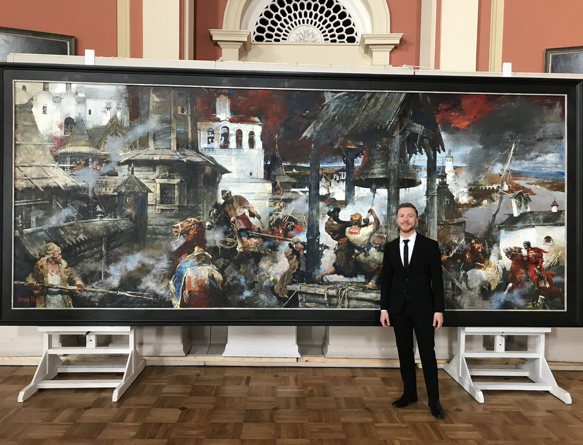 Again 🖖 my diploma painting at the Imperial Academy of Art “Alarm bell” and the big documentary film about whole process behind my biggest project I’ve ever did -“Monologue” by Noir_Films 
Check the link and enjoy, it’s for free

tr.ee/fJLlqTA3ri