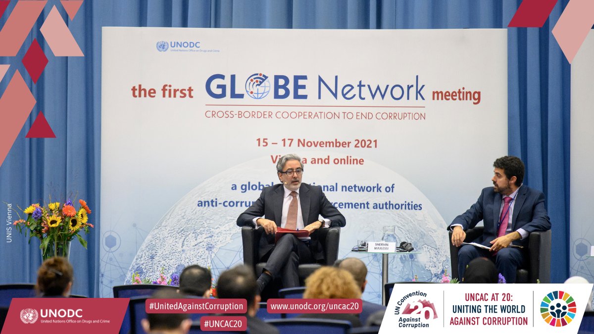 UNODC’s #GlobeNetwork is a decisive tool which links up anti-corruption law enforcement authorities to pursue more agile cross-border cooperation & proactive information sharing to bring the corrupt to justice. globenetwork.unodc.org  

#UnitedAgainstCorruption #UNCAC20