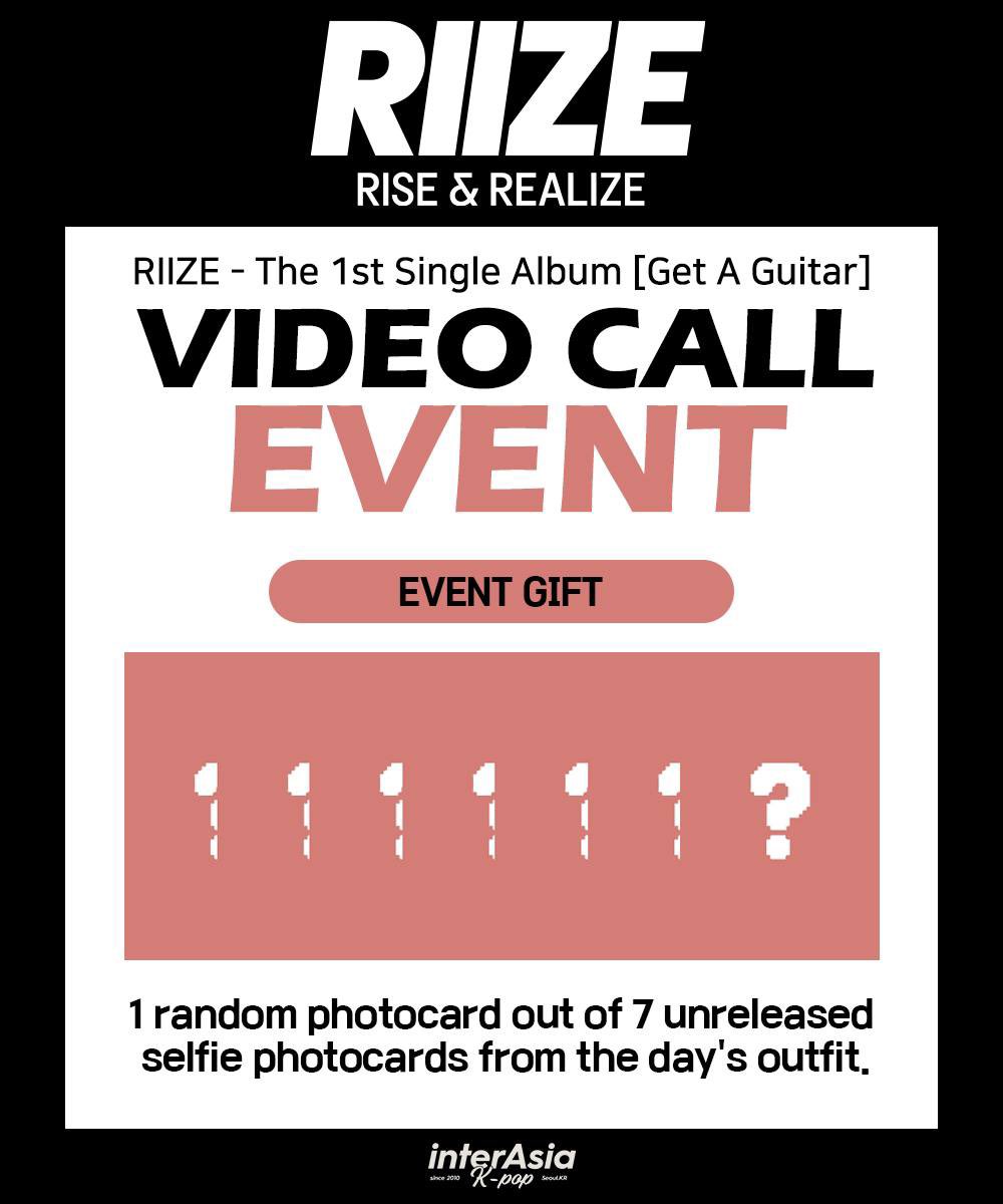 WTS SG SINGAPORE GO 🇸🇬 INTERASIA FANSIGN POB RIIZE GET A GUITAR OFFICIAL ALBUM INSERTS + MEMBER VIDEO CALL EVENT BENEFIT PHOTOCARD 

 shope.ee/9KGfGHD7Kw