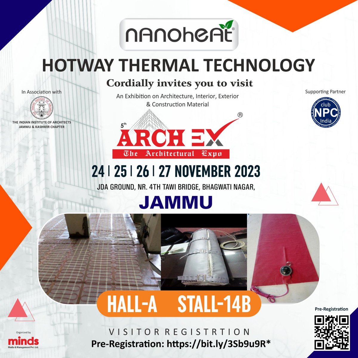 archexofficial's tweet photo. https://t.co/3sVeaJAWZC
Get ready to meet Hotway Thermal Technology at ARCHEX - The Architectural Expo.
Save the Dates :- 24 | 25 | 26 | 27 Nov. 2023
Venue - JDA GROUND , Nr.4th TAWI BRIDGE ,
Near Amarnath Yatri Niwas , Jammu.
Register Now
Register now :- https://t.co/2rt6GUrmRU https://t.co/rlEbfXSUC4
