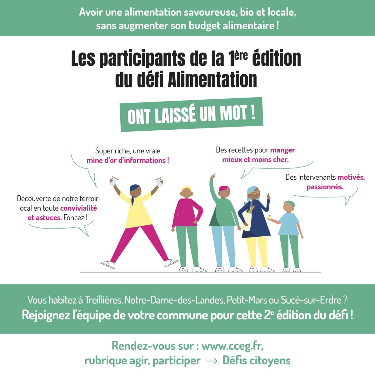 🥕 [DEFI] 🥕 Vous souhaitez questionner vos habitudes alimentaires de manière ludique, goûter de nouvelles recettes et découvrir les adresses de produits locaux à côté de chez vous ? Participez au Défi Foyer à Alimentation Positive pendant 8 mois ! cceg.fr/agir-participe…