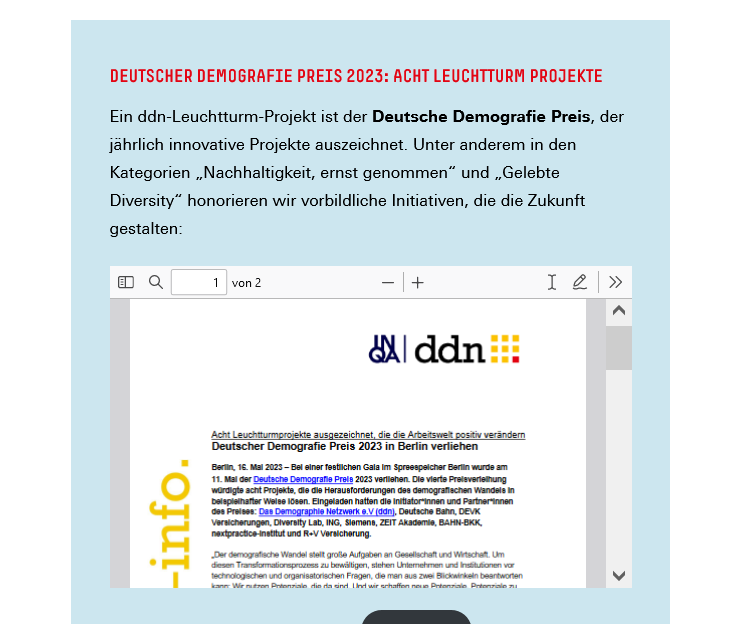 Arbeit_Zukunft's tweet photo. 🌱Wie sieht #nachhaltige Beschäftigung unter den Bedingungen des #demographischen Wandels aus?
💡Das @ddn_netzwerk zeigt auf dem #labora23 Ideenmarkt "Gemeinsam Zukunft Gestalten'
🗼8 Leuchtturmprojekte, Austauschformate &🎧'#Diversität auf dem Weg'. https://t.co/0m15nguFku https://t.co/ioRvOzmz5n