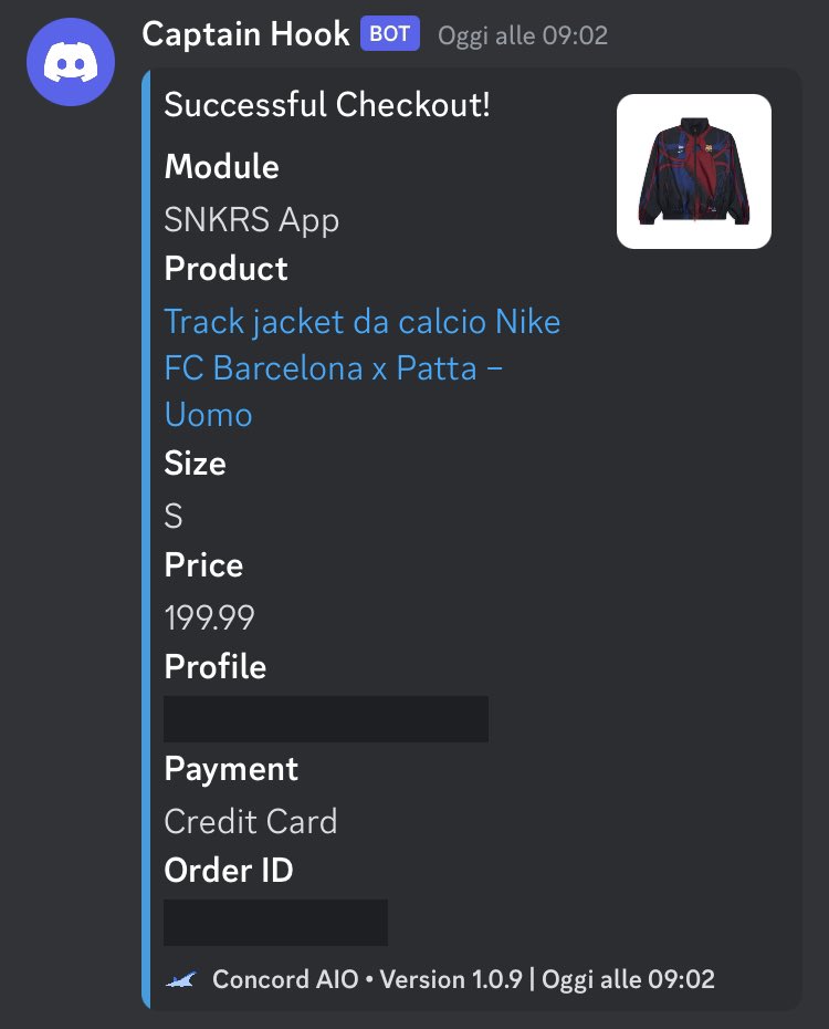 @ConcordAIO @StashedSNKRS @808Proxies @LazyMails