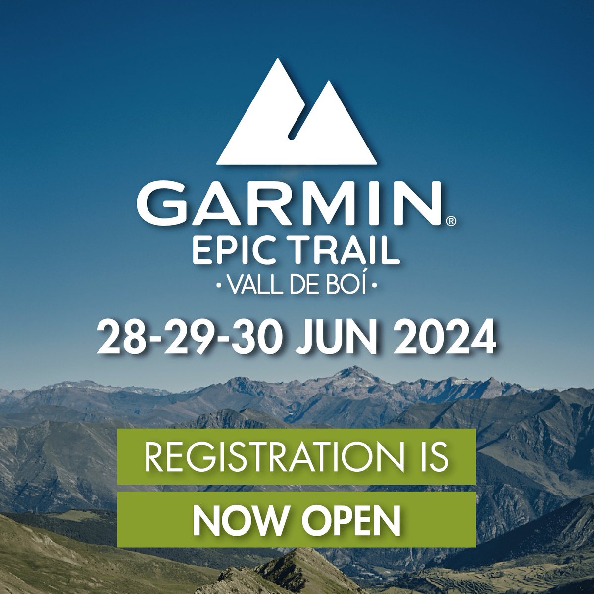 Emoción, desafío e inmensos paisajes🤩 ¡La Garmin Epic Trail Vall de Boí os espera el próximo junio!👋🏼 ⚠️ OPEN REGISTRATION ➡️ garminmountainfestival.com